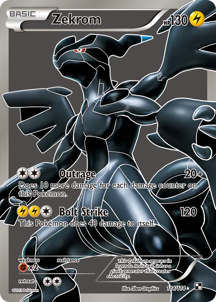 Zekrom — featured chase card from Black & White