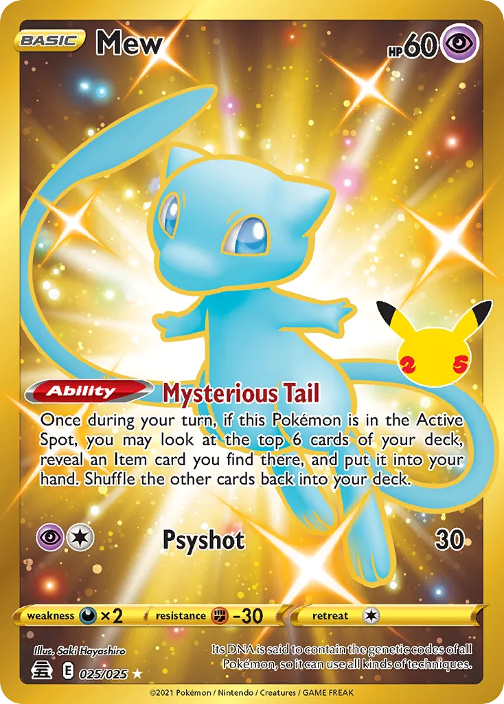 Mew — featured chase card from Celebrations