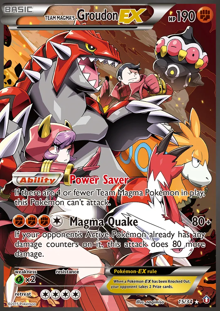 Team Magma's Groudon-EX — Double Crisis #15