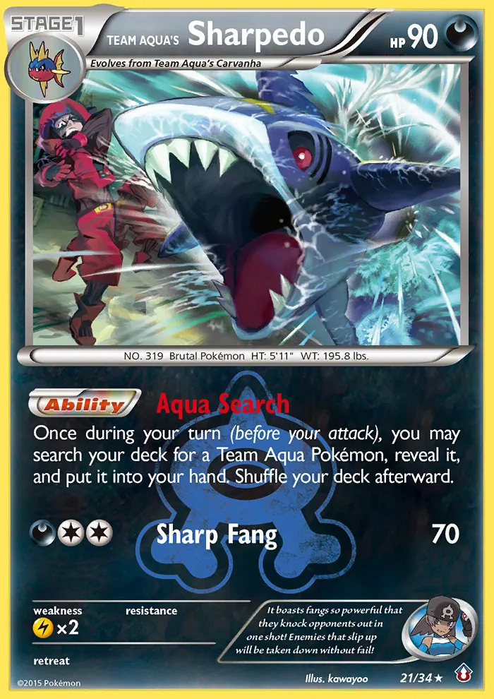 Team Aqua's Sharpedo — Double Crisis