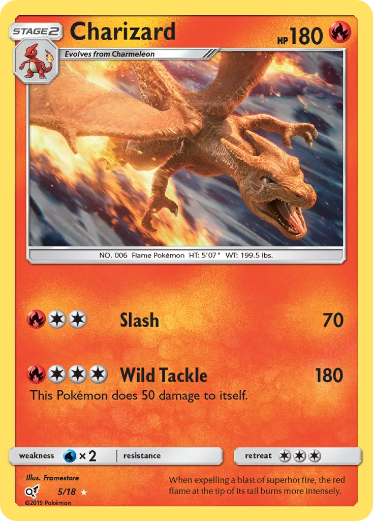 Charizard — featured chase card from Detective Pikachu