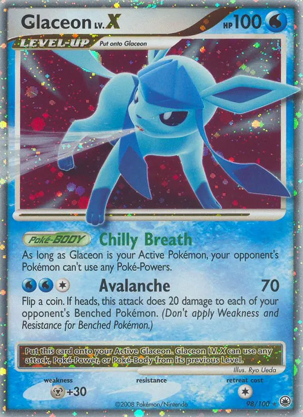 Glaceon LV.X — featured chase card from Majestic Dawn