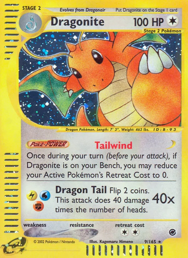 Dragonite — featured chase card from Expedition