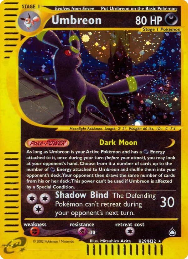 Umbreon — top EV contributor in Aquapolis