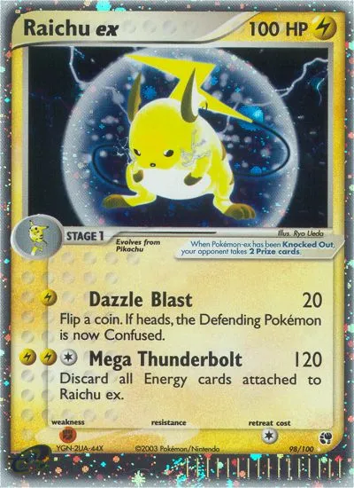Raichu ex — most valuable card in Sandstorm