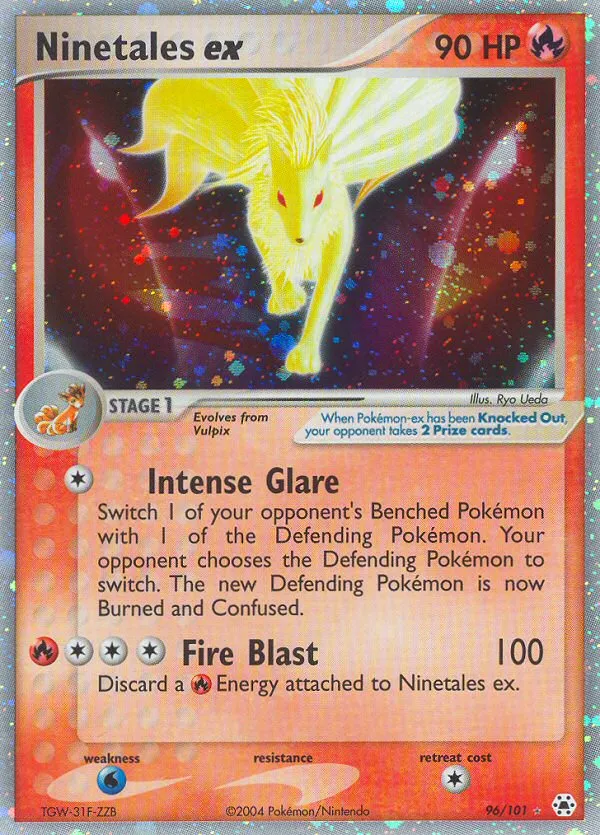 Ninetales ex — featured chase card from Hidden Legends