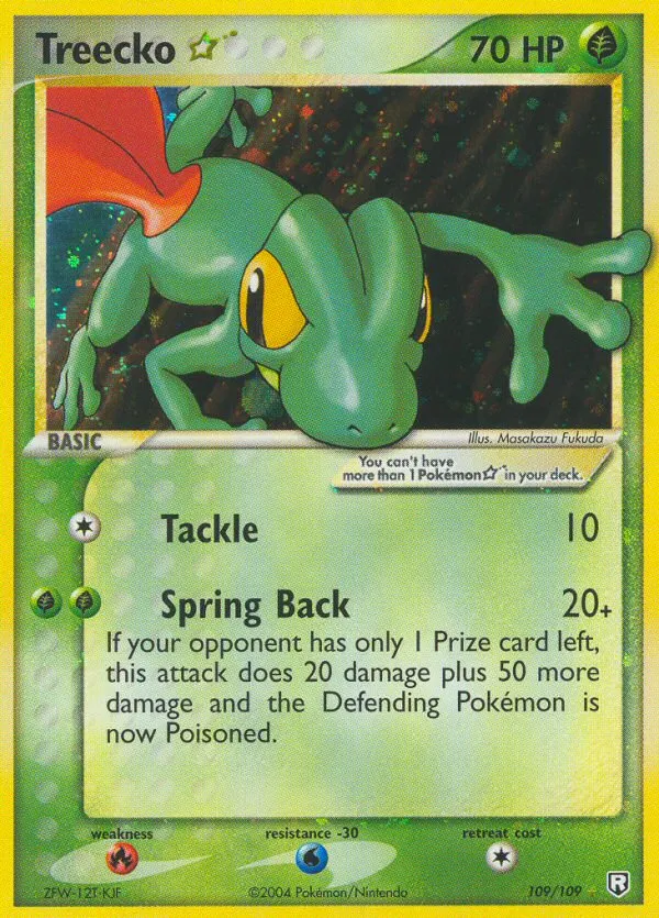 Treecko ★ — top EV contributor in Team Rocket Returns