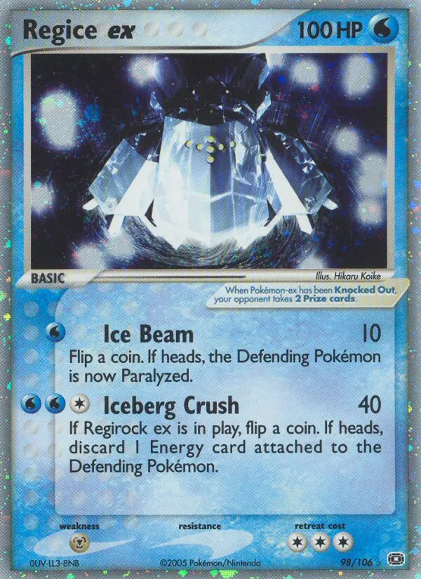 Regice ex — Emerald #98