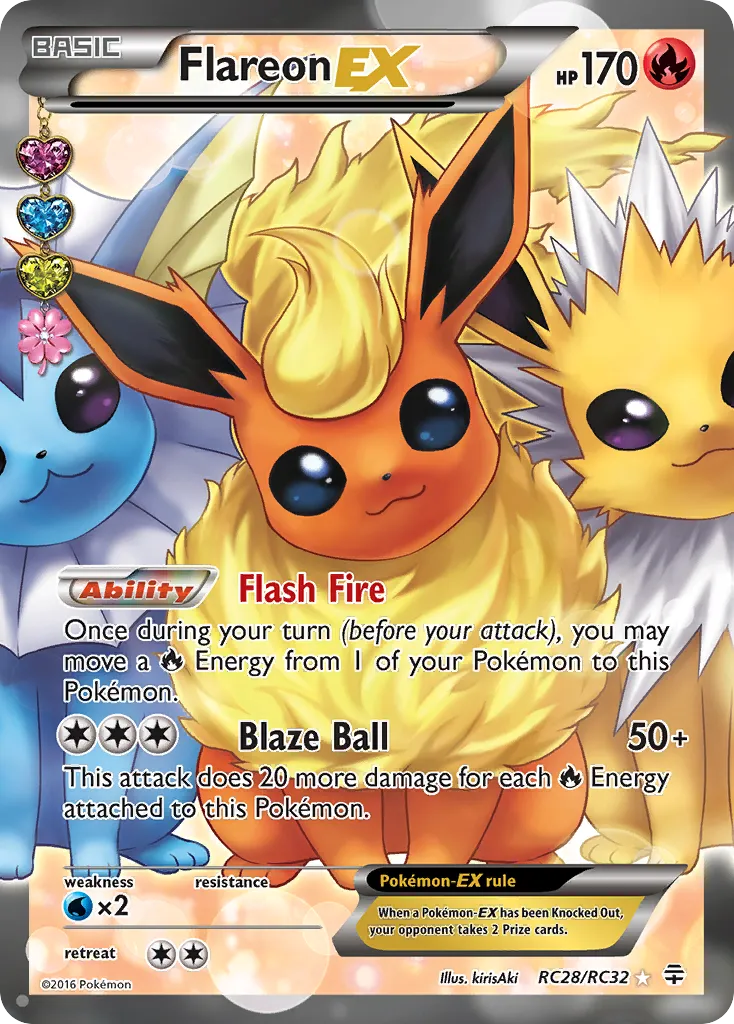 Flareon-EX — featured chase card from Generations