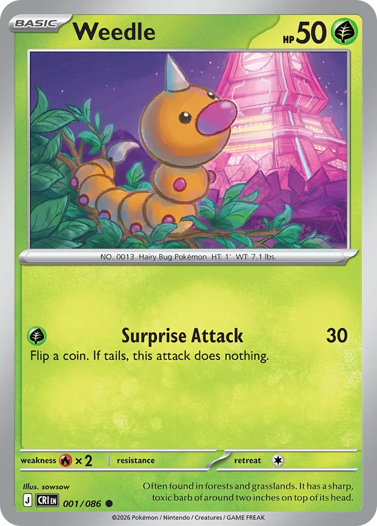Weedle — featured chase card from Chaos Rising