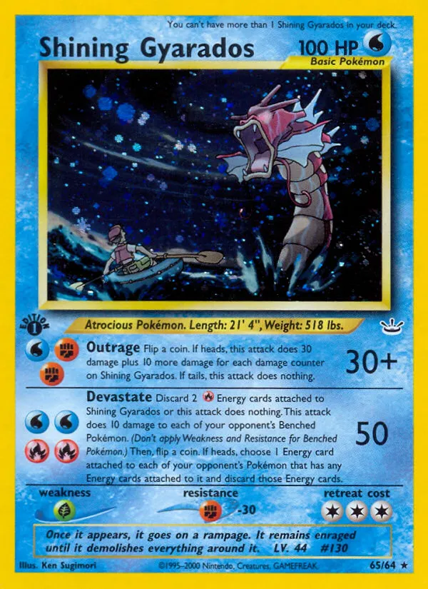 Shining Gyarados — top EV contributor in Neo Revelation