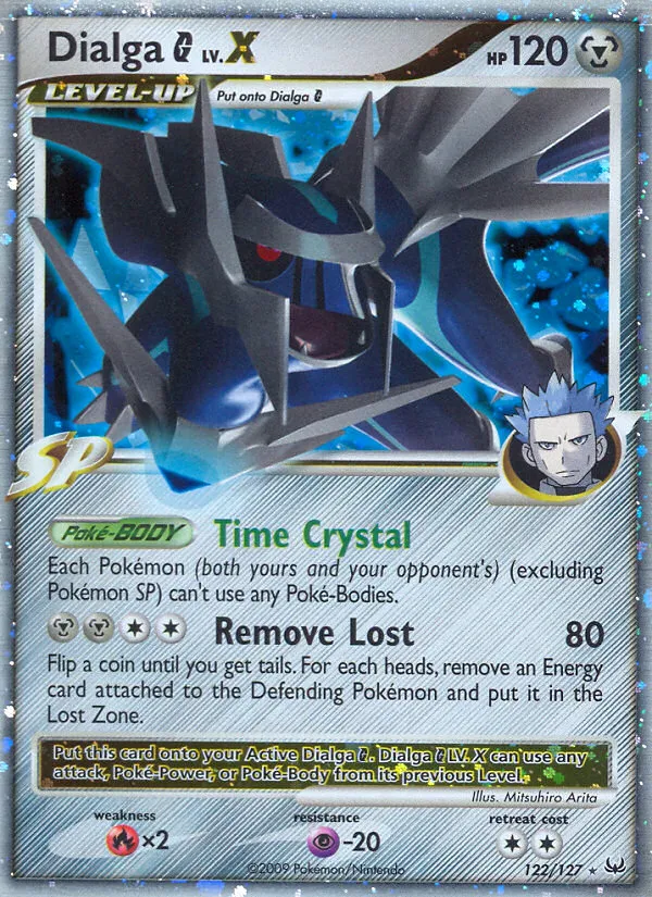 Dialga G LV.X — featured chase card from Platinum