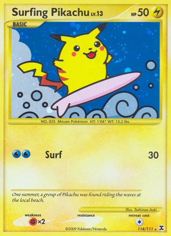 Surfing Pikachu — top EV contributor in Rising Rivals