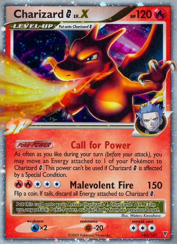 Charizard G LV.X — featured chase card from Supreme Victors