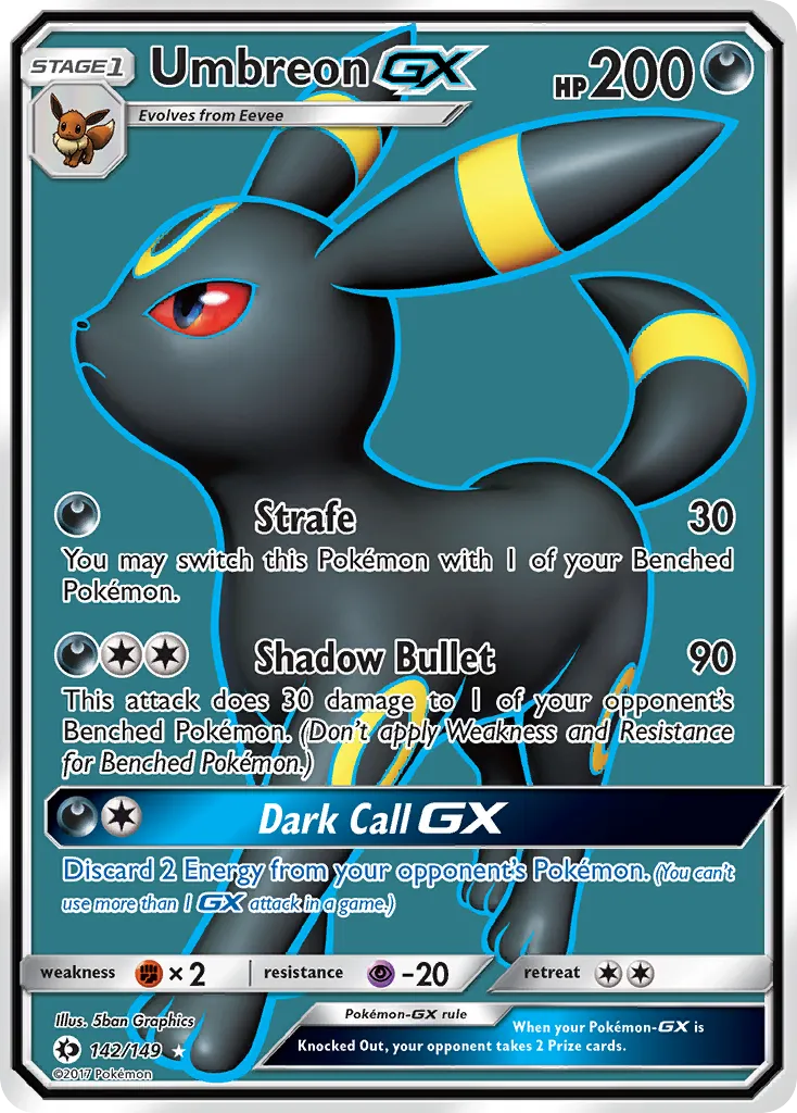 Umbreon-GX — featured chase card from Sun & Moon