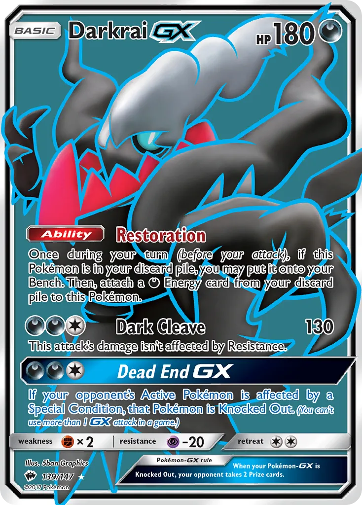 Darkrai-GX — Burning Shadows #139