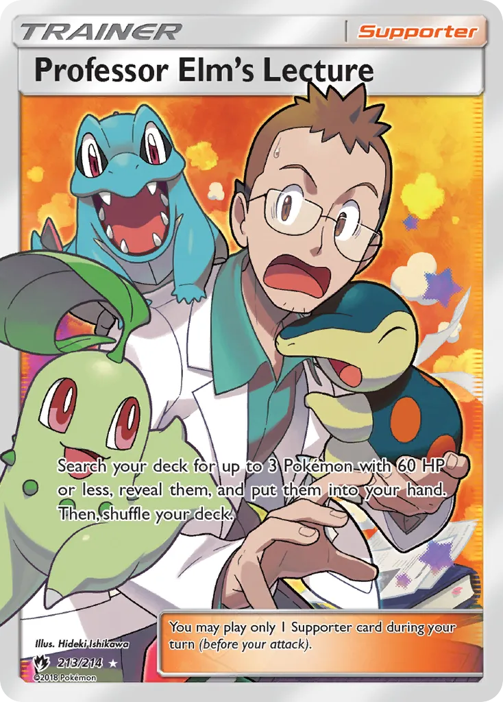 Professor Elm's Lecture — featured chase card from Lost Thunder