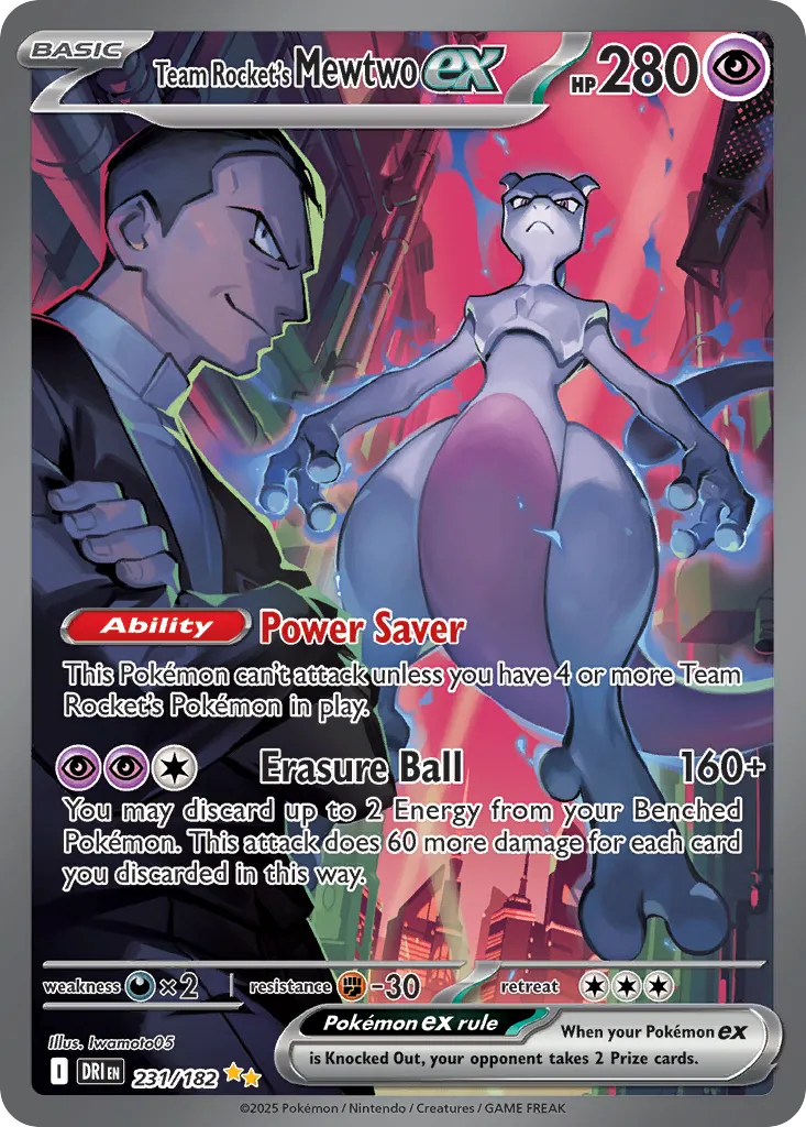 Team Rocket's Mewtwo ex — Destined Rivals #231