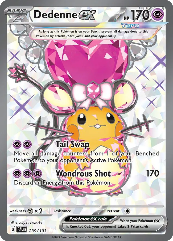 Dedenne ex — featured chase card from Paldea Evolved