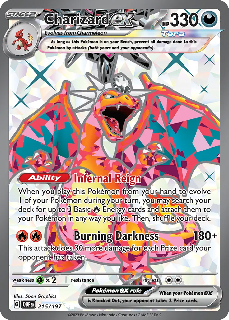 Charizard ex — featured chase card from Obsidian Flames