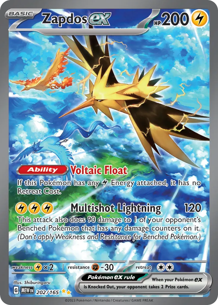 Zapdos ex — Pokemon 151 #202