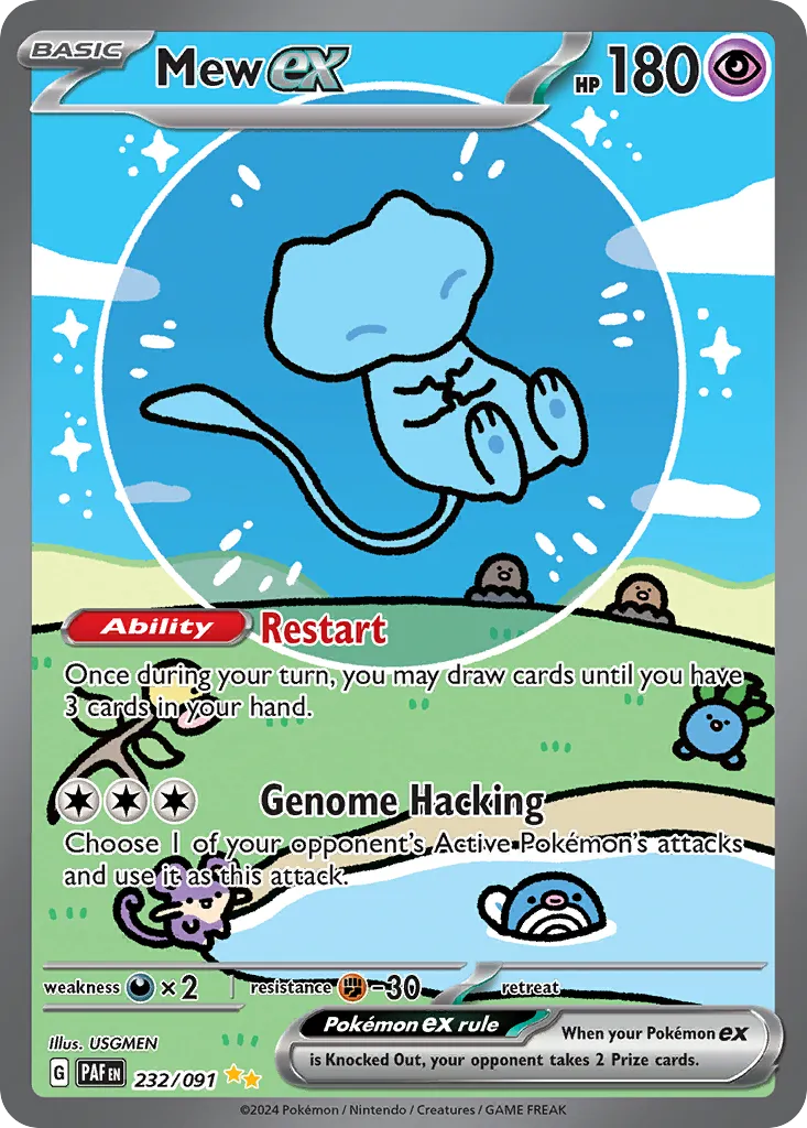 Mew ex — most valuable card in Paldean Fates