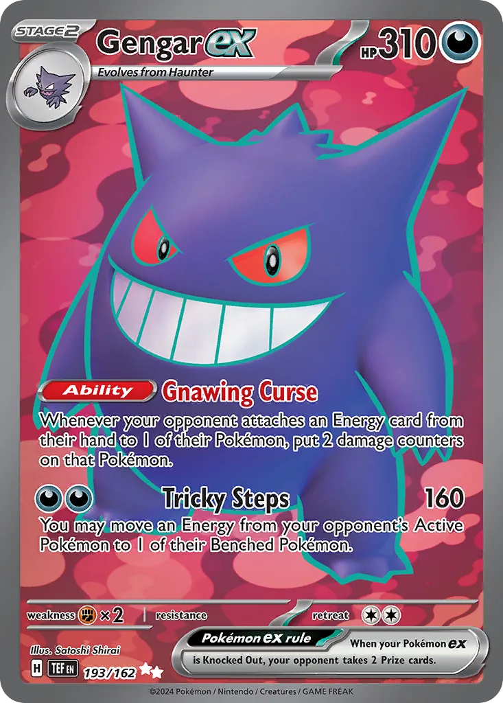 Gengar ex — featured chase card from Temporal Forces