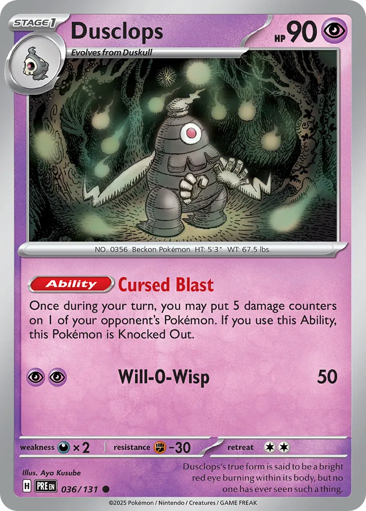 Dusclops — top EV contributor in Prismatic Evolutions