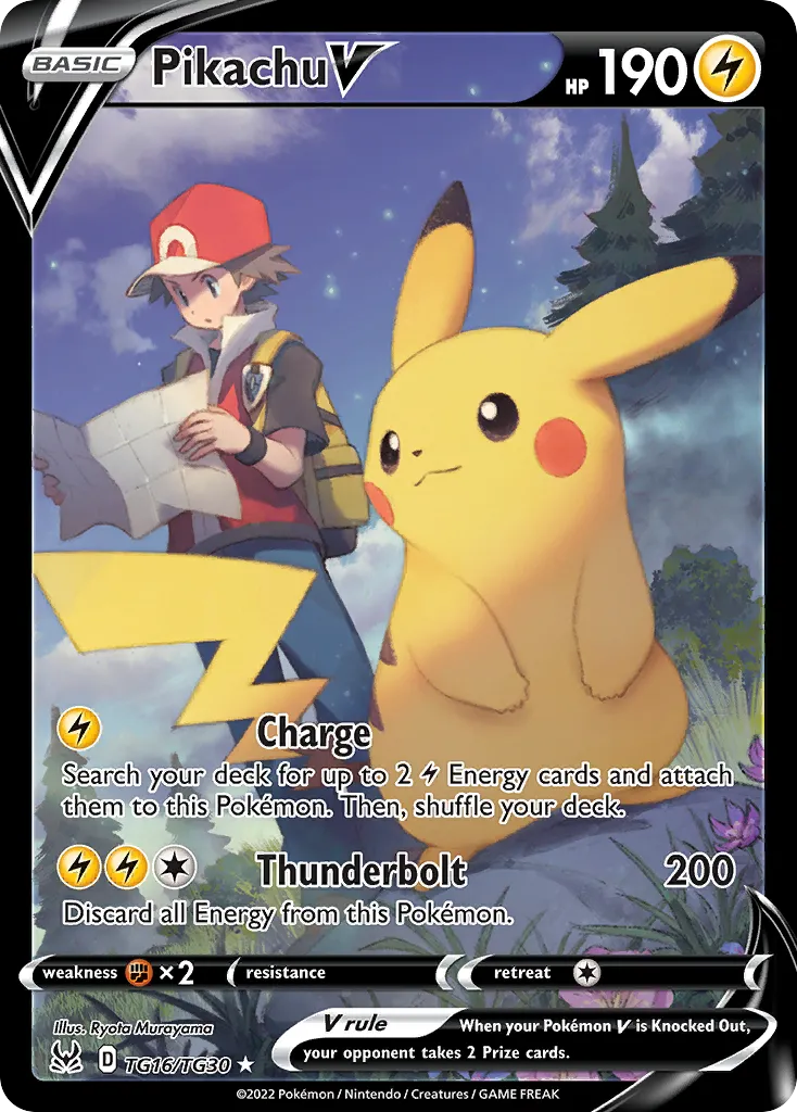 Pikachu V — top Pokémon V card