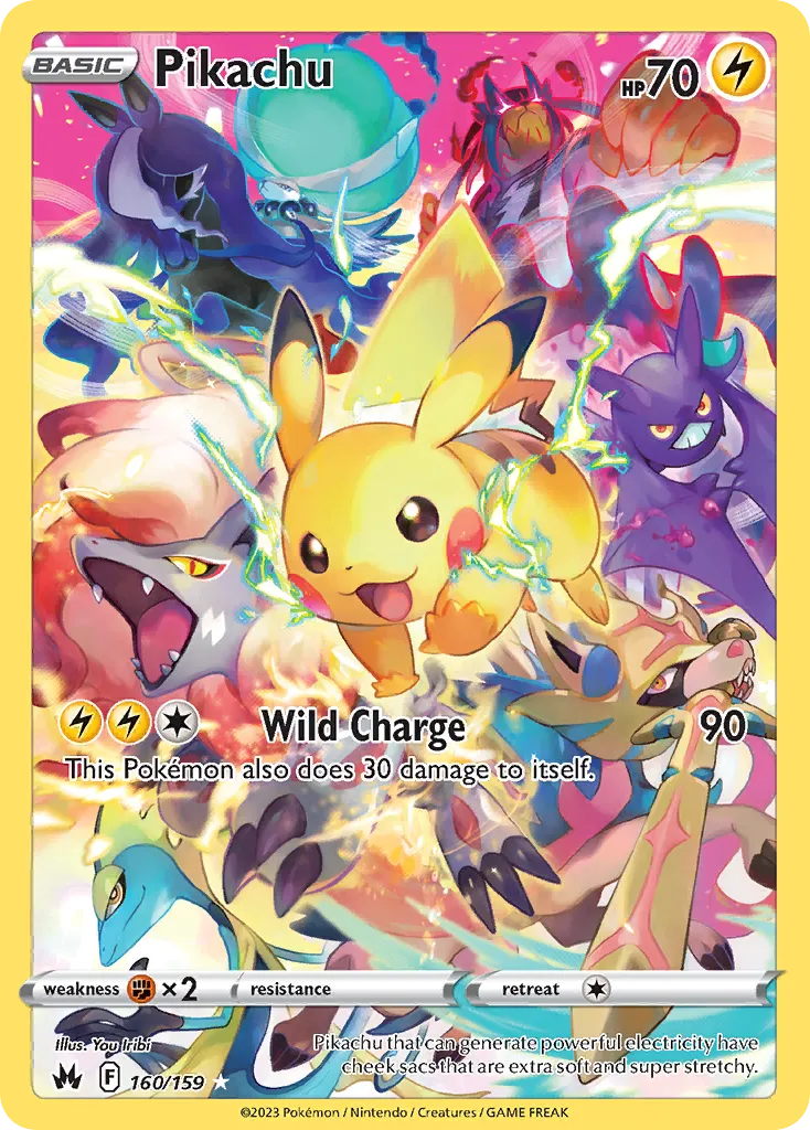Pikachu — featured chase card from Crown Zenith
