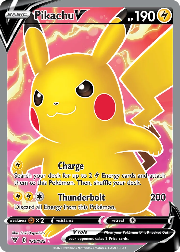 Pikachu V — featured chase card from Vivid Voltage