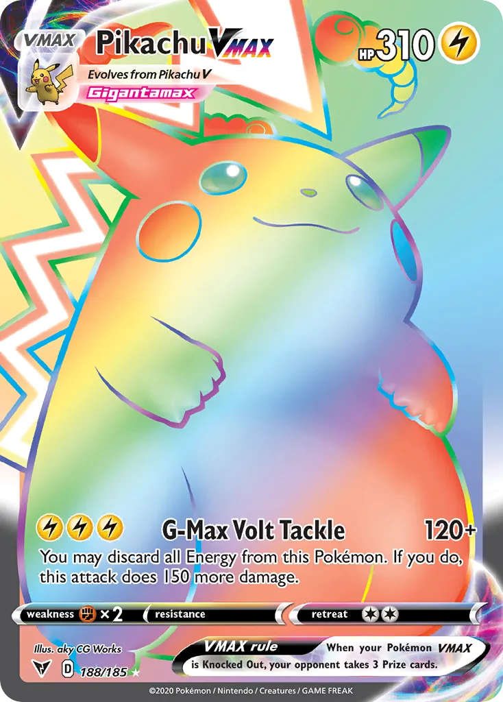 Pikachu VMAX — top EV contributor in Vivid Voltage
