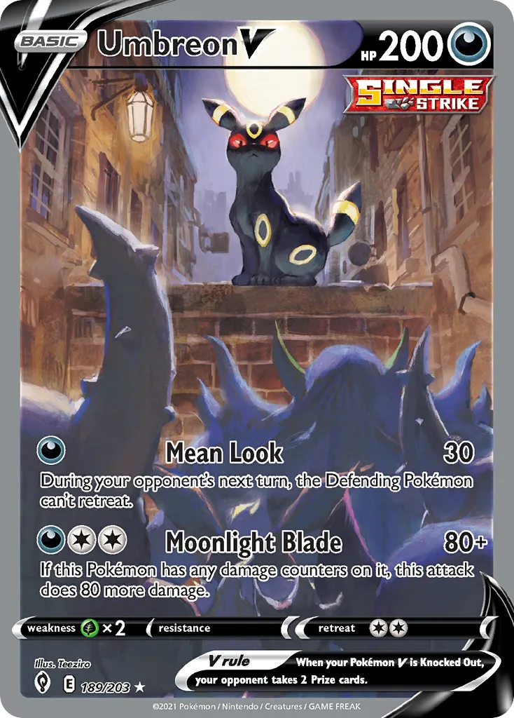 Umbreon V — Evolving Skies #189