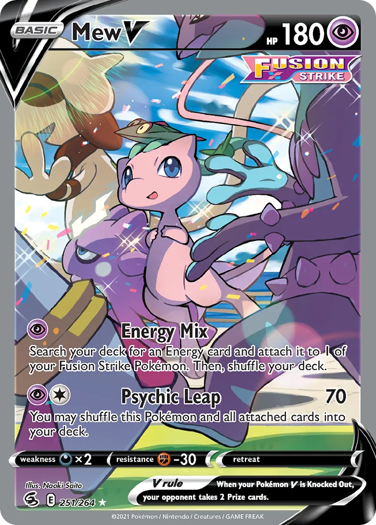 Mew V — featured chase card from Fusion Strike