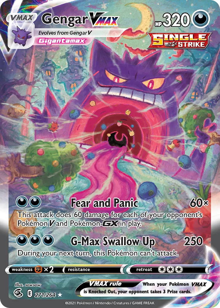 Gengar VMAX — most valuable card in Fusion Strike