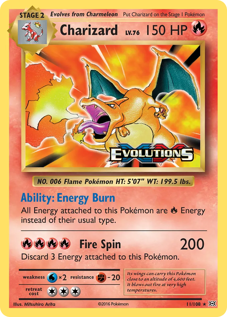 Charizard — top EV contributor in Evolutions